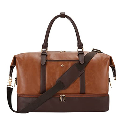 kopen PU leer weekendtas, reistas met schoenen en laptop. online manufacture