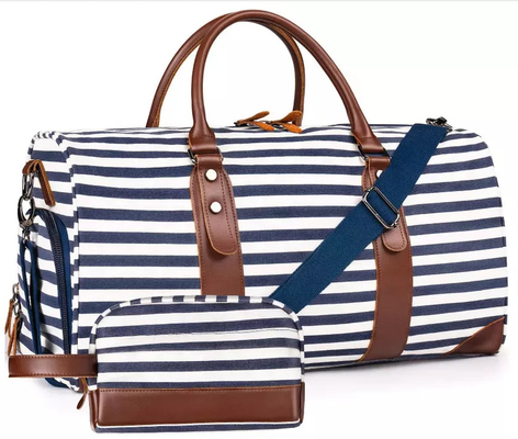 kopen Grote capaciteit Canvas Weekender Bag Outdoor Gym Overnachting Reis met schoenenruimte online manufacture