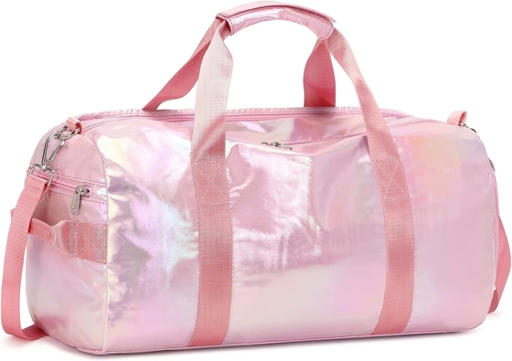 kopen Waterbestendige polyester metalen roze kleur Overnight Weekender Gym Danstas met natte zak online manufacture