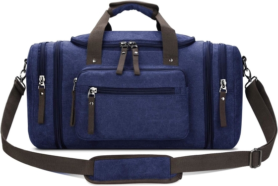 kopen Duurzaam Canvas Blauw Weekender Overnight Bag Sport Gym Yoga Messenger Bag Met Handle online manufacture