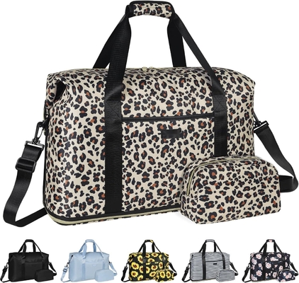kopen Leopard Uitbreidbare Grote Weekender Overnight Waterdicht Draagbaar op de schouder Tote Reistas ith Toilettentas online manufacture