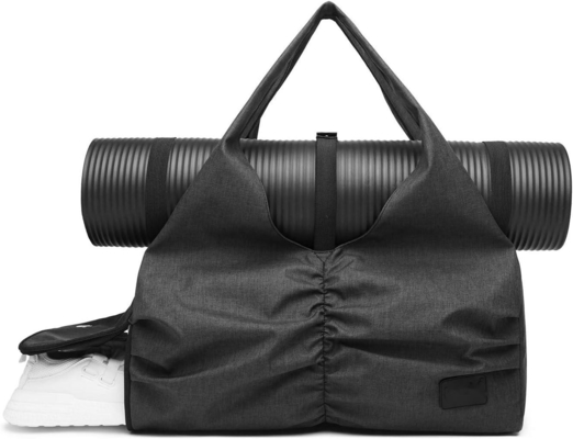 kopen Polyester Zwarte Yoga Gym Sport Aanpasbare tasjes met natte en droge opslagzakken online manufacture