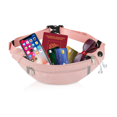 kopen Schouderportemonnee Fanny Pink Custom Waist Bag Wandelen Crossbody Voor Vrouwen 12.8X9.6 
