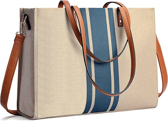 kopen Canvas Work Laptop Tote Bag Voor Vrouwen Casual Travel 16.33x4.7x12.99 online manufacture
