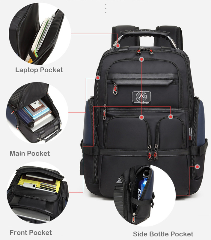 Anti-diefstal rugzak Handtas leer 19,5 x 15 x 11 18 x 14 x 8 inch 17 inch