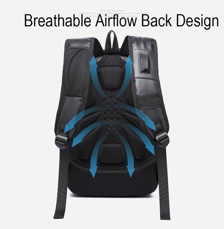 Hard EVA Shell Business Custom Travel Backpack Grote maat 16.14x10.43x1.18
