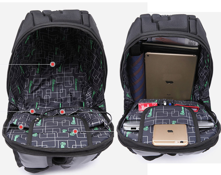 Hard EVA Shell Business Custom Travel Backpack Grote maat 16.14x10.43x1.18