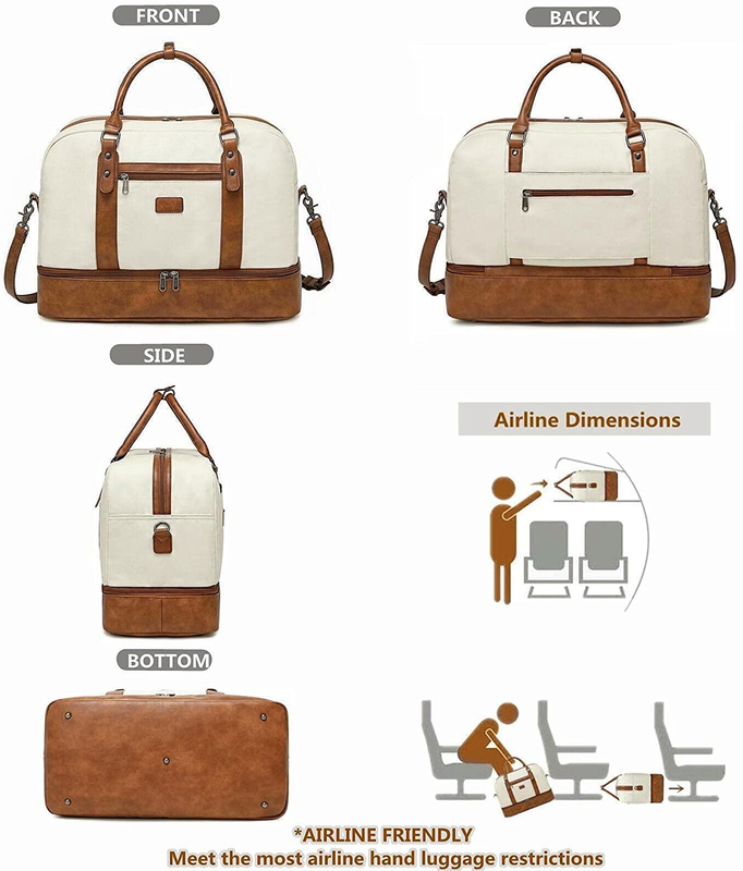 Stijlvolle reistassen met laptopcompartiment toiletgoed 19 inch 19.7x9.8x14.6
