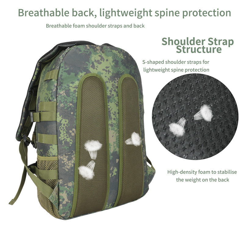 Zwart Grote capaciteit Waterdicht Custom Travel Militaire tactische rugzak met schouderband voor mannen