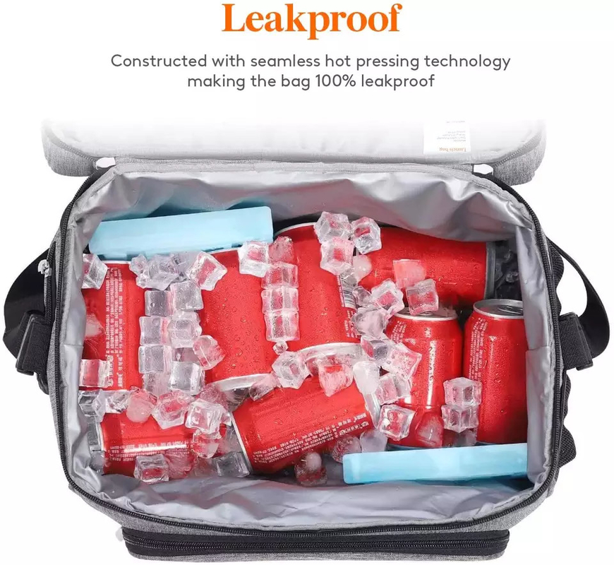 Zachtzijdige aangepaste geïsoleerde koeltas voor kruidenierswaren Lunchbox Tote Office 24 Can