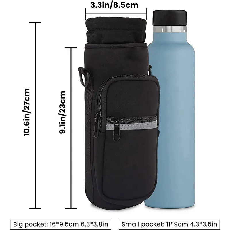3.3 X 10.6 inch waterdicht Neopreen waterfleshouder Reisgeïsoleerd Draagbare thermische