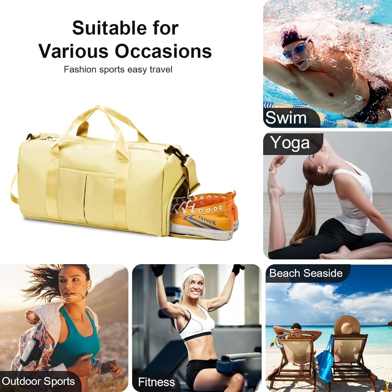 Yoga Gym Sports Outdoor Weekender Overnachting Reistas Lichtgeel Kleur Groot