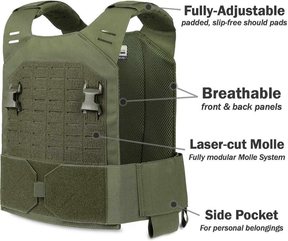 1000D Nylon Cordura Coyote Bruin Krachttraining Gewichte vest Workout 11x14