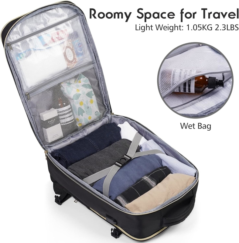 Grote vlucht goedgekeurd Draag waterbestendige anti-diefstal Casual Travel Bag Fit 17 inch laptop met USB oplaadpoort