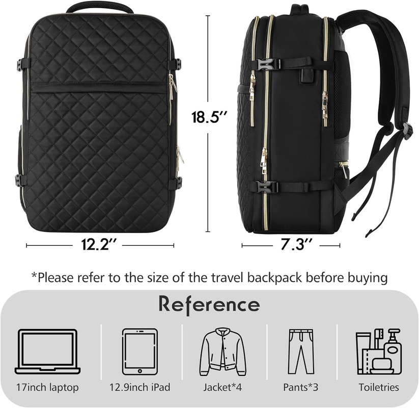 Grote vlucht goedgekeurd Draag waterbestendige anti-diefstal Casual Travel Bag Fit 17 inch laptop met USB oplaadpoort
