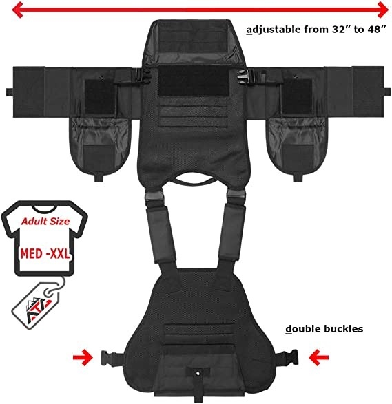 Plaatdrager Tactisch vest Gewoon pistooltas met tijdschriftzakjes Aanhangsels 3D Mesh 34