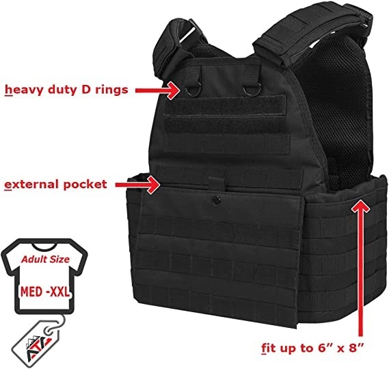 Plaatdrager Tactisch vest Gewoon pistooltas met tijdschriftzakjes Aanhangsels 3D Mesh 34