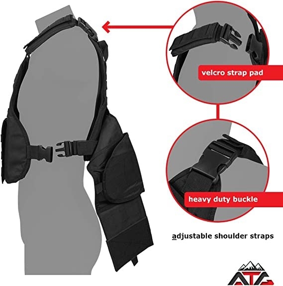 Plaatdrager Tactisch vest Gewoon pistooltas met tijdschriftzakjes Aanhangsels 3D Mesh 34