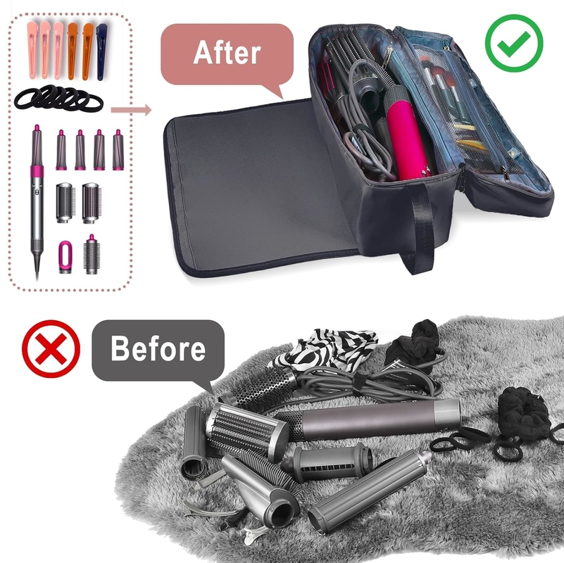 2 in 1 haar reiszak met hittebestendig mat voor platte ijzers rechtmakers krullen ijzer en haarverzorging accessoires