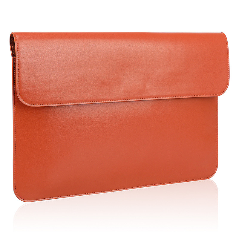 Vrouwen Business Custom Laptop Tassen Voor Macbook Pro 13 13,3 Inch Computer Sleeve Lederen Envelope Flap