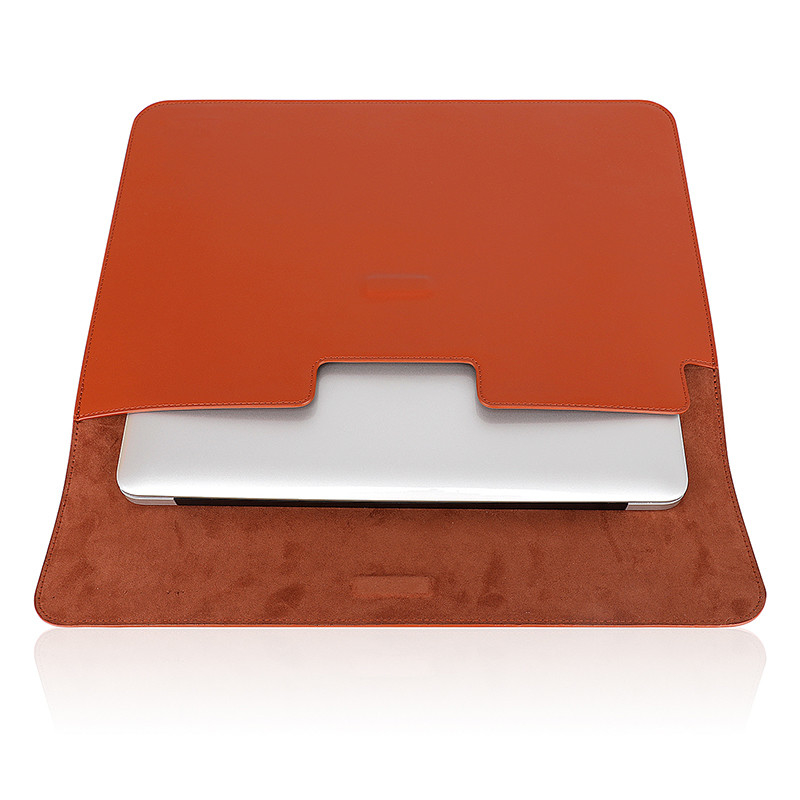Vrouwen Business Custom Laptop Tassen Voor Macbook Pro 13 13,3 Inch Computer Sleeve Lederen Envelope Flap