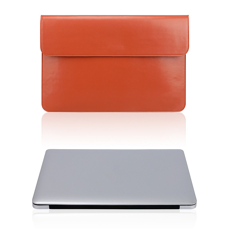 Vrouwen Business Custom Laptop Tassen Voor Macbook Pro 13 13,3 Inch Computer Sleeve Lederen Envelope Flap