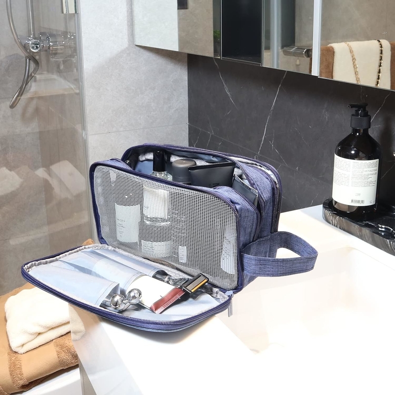 Navy Blue Waterbestendige toiletgoederen organisator Dopp Kit Reisaccessoires Toiletten