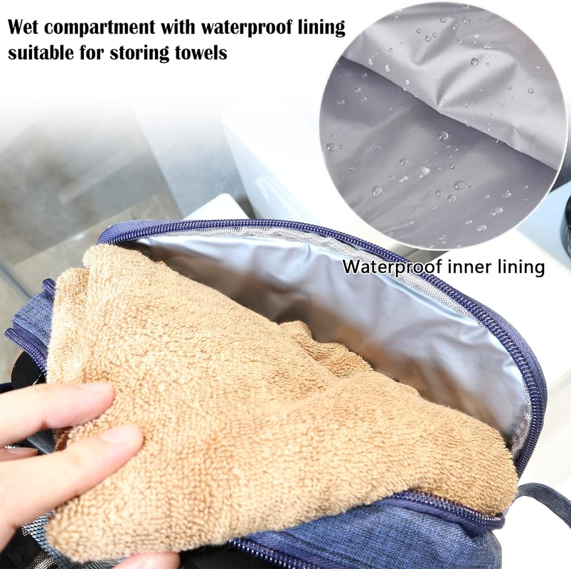 Navy Blue Waterbestendige toiletgoederen organisator Dopp Kit Reisaccessoires Toiletten