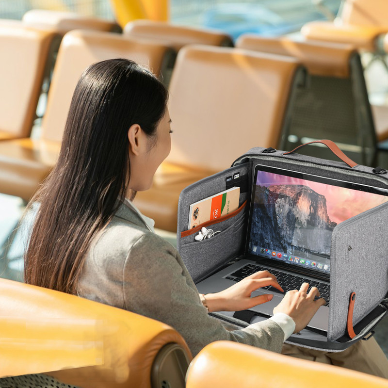 2024 Nieuwe grote capaciteit waterdichte aangepaste laptop tassen 1,8 kg met schouderband voor mannen vrouwen