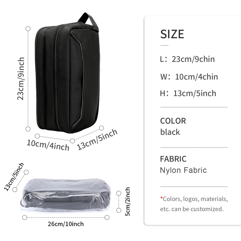 Reizing Custom Toiletry Bag Organisator Bag Eco Friendly Hanging Cosmetic Organizer 3 lagen