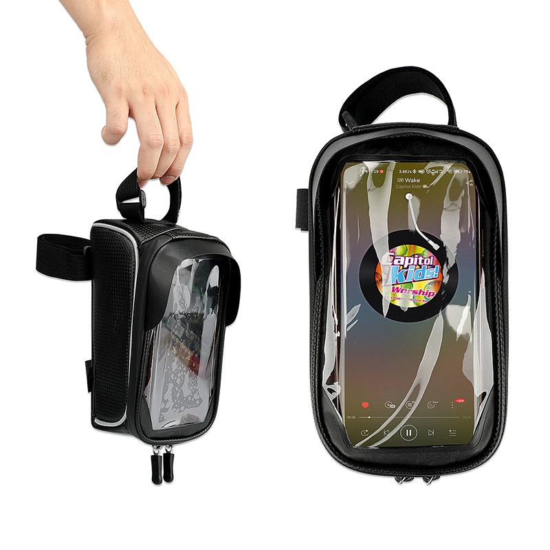 OEM of ODM waterdichte fiets telefoonzak Voorkoepel Fietszak zak 8x3x5 