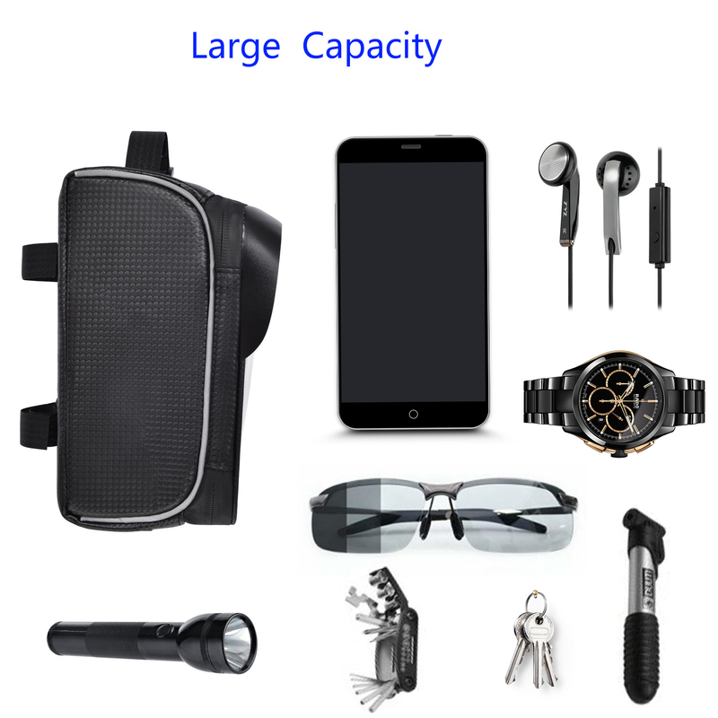 Top Tube Bag Telefoonhouder Tas Met Koptelefoon Gat Vensterhouder 8x3.2x4.75