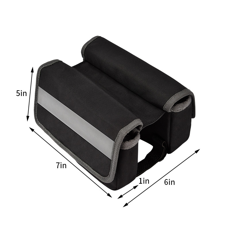 Grote telefoonfietszak OEM waterdicht Achterste onder de stoel Reflectieve bandzak voor fietsen 7X6X5