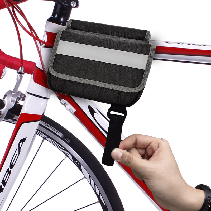 Grote telefoonfietszak OEM waterdicht Achterste onder de stoel Reflectieve bandzak voor fietsen 7X6X5