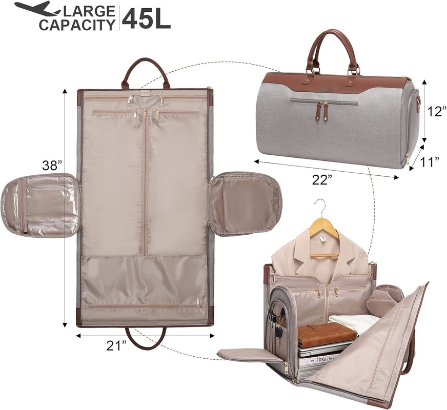 Mannen Vrouwen 2 in 1 hangende pakkoffer Custom Duffel reistas met schouderband