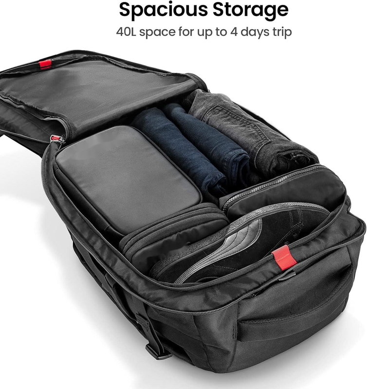 Vlucht goedgekeurd Carry On Travel Bag Custom Zwart Grote capaciteit Voor zakenreis