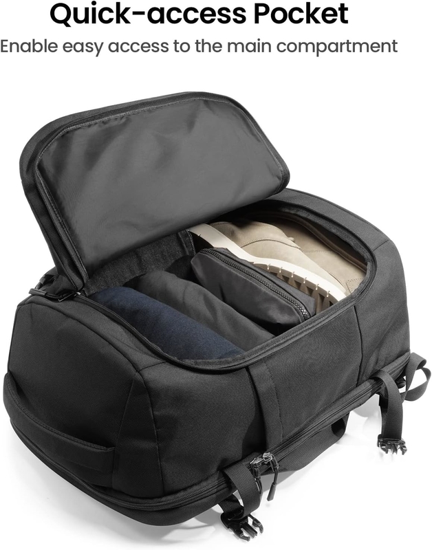 Vlucht goedgekeurd Carry On Travel Bag Custom Zwart Grote capaciteit Voor zakenreis