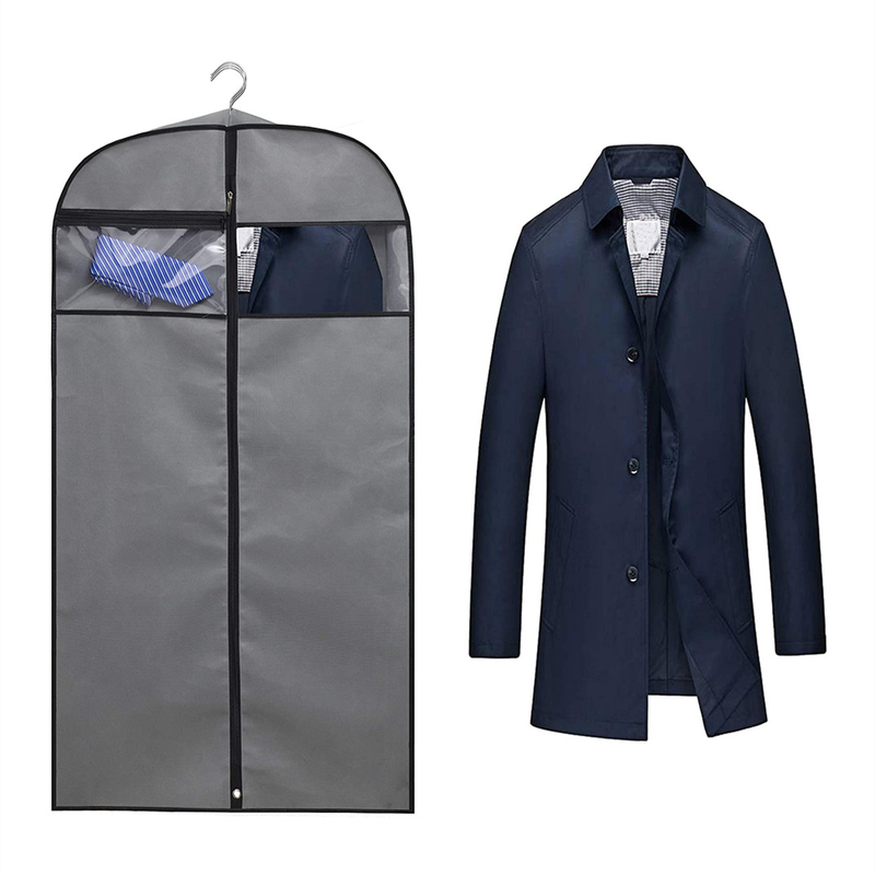 Stof lichtgewicht Custom Travel Kledingzak Voor Pakken Beschermer Hangend Zipper 24x32