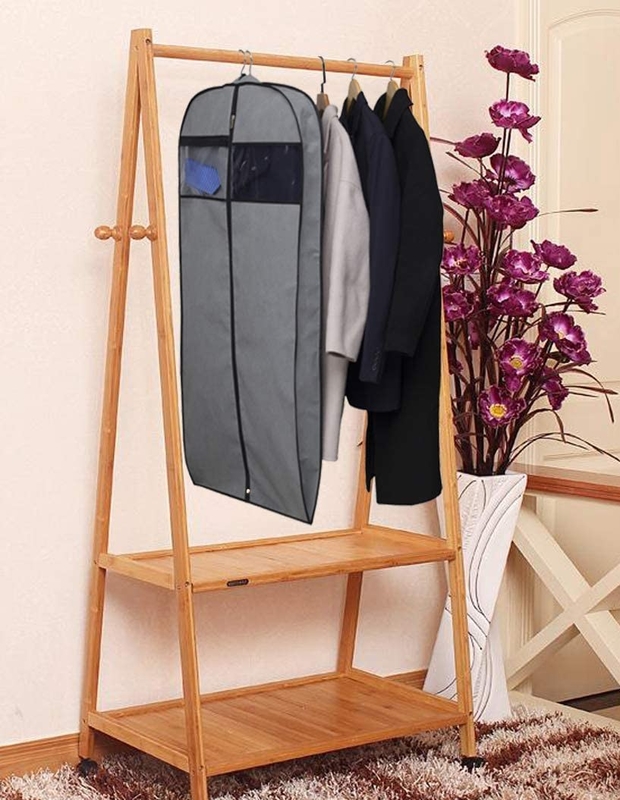 Stof lichtgewicht Custom Travel Kledingzak Voor Pakken Beschermer Hangend Zipper 24x32