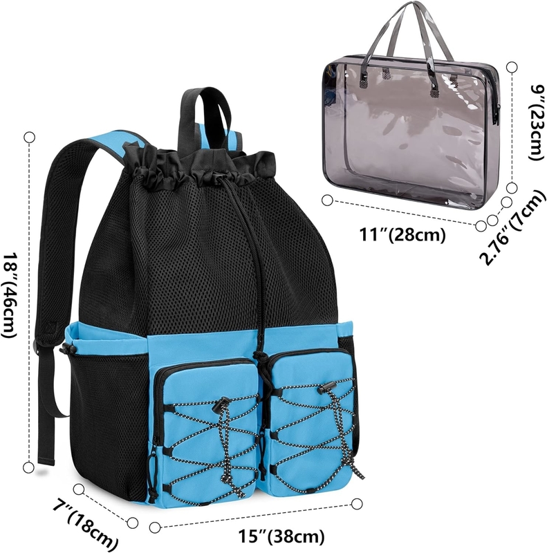 Grote waterdichte trektouw Strand zwembad gym zwembad sport mesh Custom reistas voor mannen en vrouwen