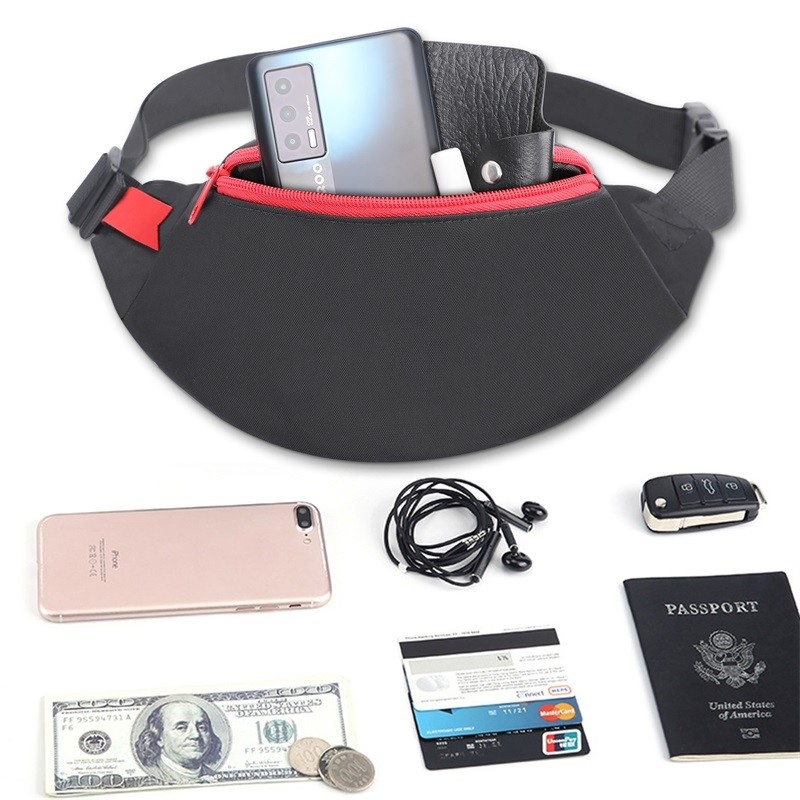 420d Nylon Waist Pocket Bag Phone Praktisch Voor Mannen Vrouwen Sport 26X8X12.5