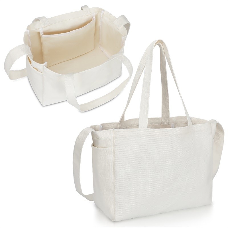 Opvouwbare boodschappen doek herbruikbare winkeltas met lange handgreep 4.4x6.7x11