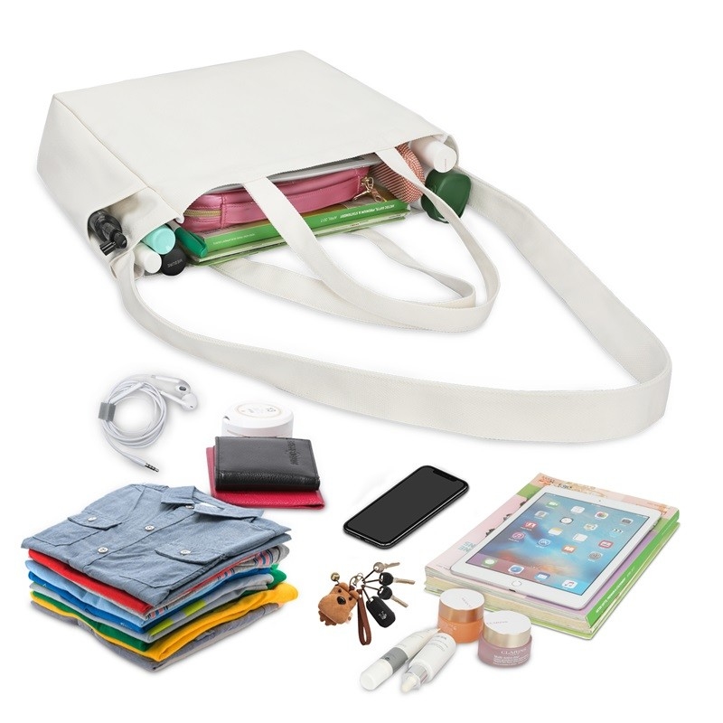 Opvouwbare boodschappen doek herbruikbare winkeltas met lange handgreep 4.4x6.7x11