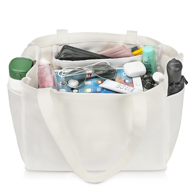 Opvouwbare boodschappen doek herbruikbare winkeltas met lange handgreep 4.4x6.7x11