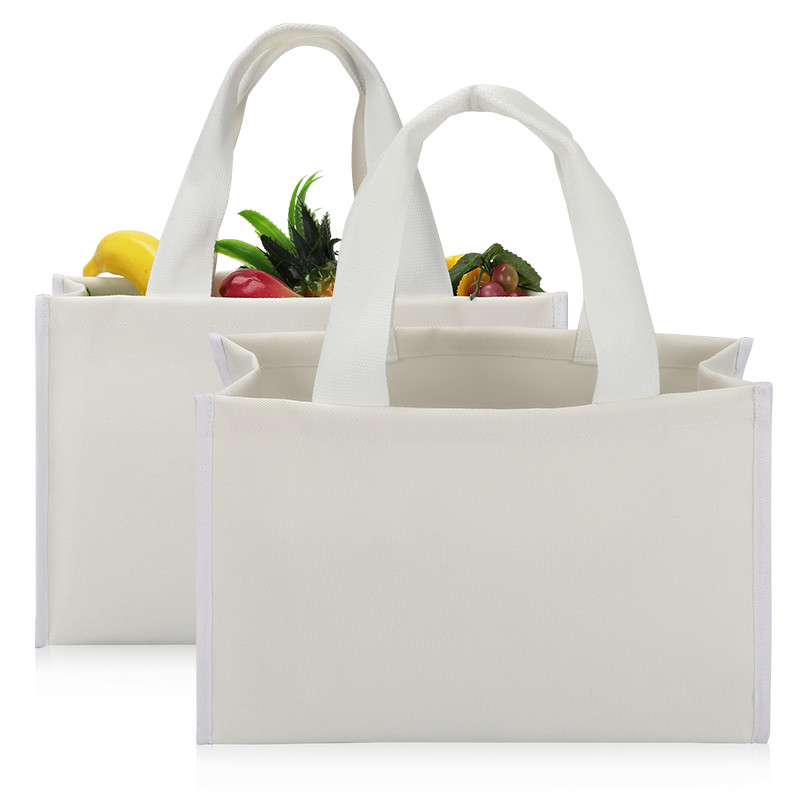 Canvas Tote Bag Custom Shopping Bags Retail Heavy Duty Dikke bodem 4x4x10