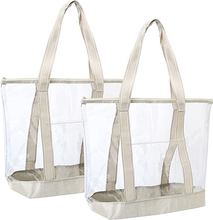 Duidelijke, op maat gemaakte zakjes, drager, transparante PVC-tas, stadion, buitenstrand, 14x5x13