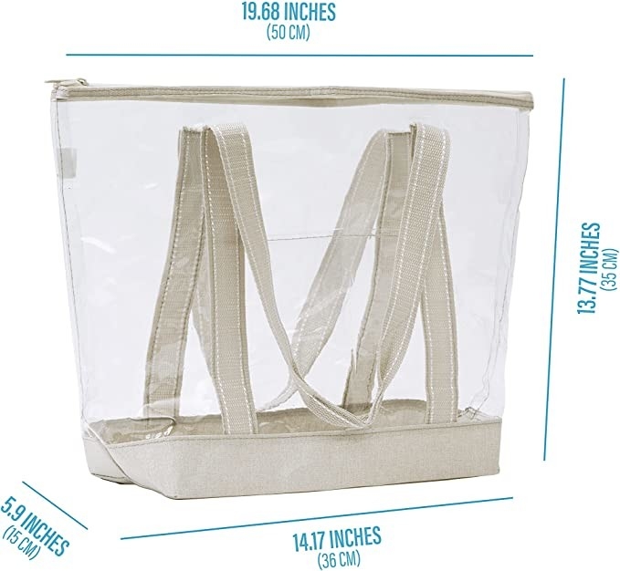 Duidelijke, op maat gemaakte zakjes, drager, transparante PVC-tas, stadion, buitenstrand, 14x5x13