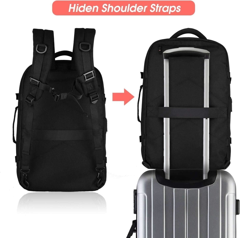 40L vluchtgoedgekeurde bagage draagbare waterbestendige weekendovernachtingszak voor 17 inch laptop