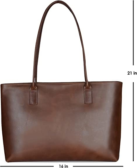 Vintage koffer computer leer laptop tas, 16x21 Werk kantoor schoudertas