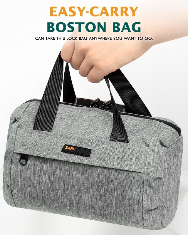 Geweldige cadeautjes koolstof bekleed geurproof tas Custom Travel 210 D polyester met combinatie slot